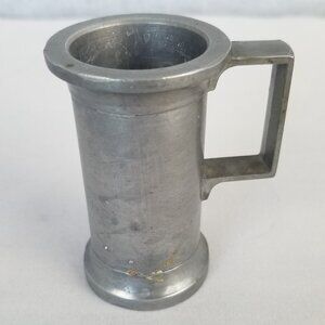 Pewter Miniature Tankard Cup Pitcher Toothpick Holder Vintage French